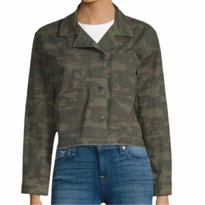 Sanctuary (Anthropologie) Cropped Camo Utility Jacket Size: XL